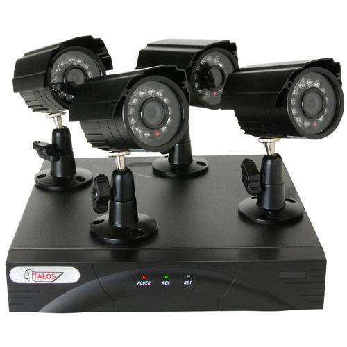 Talos 4-Camera Surveillance Kit with 4 CMOS Cameras 1TB HDD