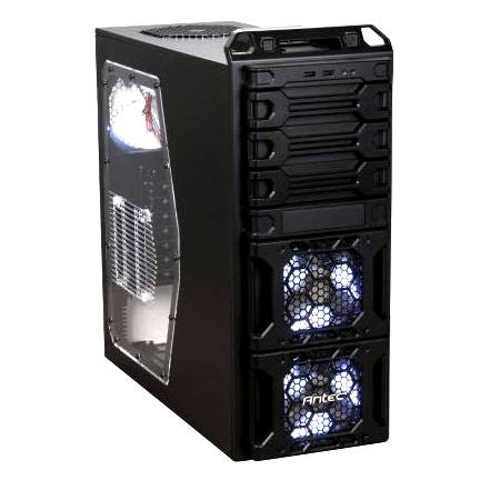 Antec Dark Fleet DF-35 Black Case, Side Window, front USB