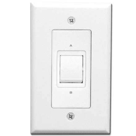 Saga Home Edition AB Source Selector Wall Switch, white