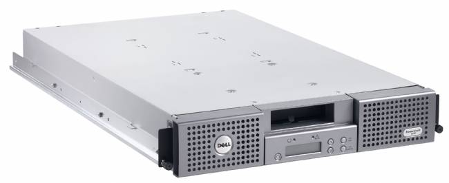 DELL POWERVAULT 124T LTO-3 TAPE BACKUP AUTOLOADER 2-MAGAZINES 16-TAPES