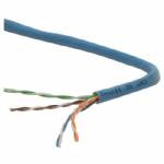 Dayton 205E6U Cat 5e Shielded CMR Solid 350 MHz Blue 1000ft.