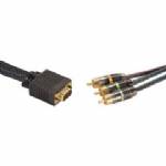 Monster MVHDDB/3R-8M HD15 To 3 RCA HDTV Video Cable 8m