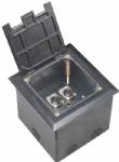 Dayton FB6XK Deep Floor Box with 6 XLR Black 6" x 6"