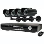 SWANN SWA43-D3C5 8-Channel DVR with 4 CCD Weather-Resistant Cameras