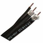 Skyline RG-6 Dual Coax w/Ground, CCS, 500ft, black